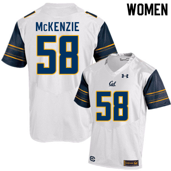 Women #58 Stanley McKenzie Cal Bears College Football Jerseys Sale-White - Click Image to Close
